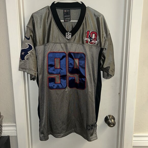 Nike Houston Texans JJ Watt #99 Gray 10 Year On Field Football Jersey Size 48 - Picture 2 of 8